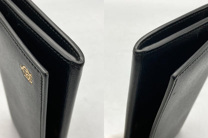 dunhill ダンヒル レザー 2つ折り長財布 ブラック メンズ 中古 D4