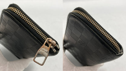 LOUIS VUITTON ルイヴィトン ダミエ アンフィニ ポルトフォイユヴァスコ ラウンドファスナー 長財布  N63300 中古 D4