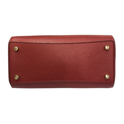 COACH コーチ ローアン サッチェル ハンドバッグ レディース レザー 2WAY ショルダー 斜め掛け レッド 79946 中古 T1