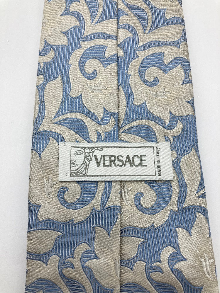 VERSACE ヴェルサーチェ (ヴェルサーチ）花柄 ネクタイ 中古 D4