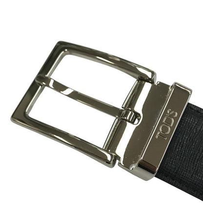 TOD’S トッズ ベルト メンズ レザー ピンバックル シンプル ブラック 90～100cm 中古 T1