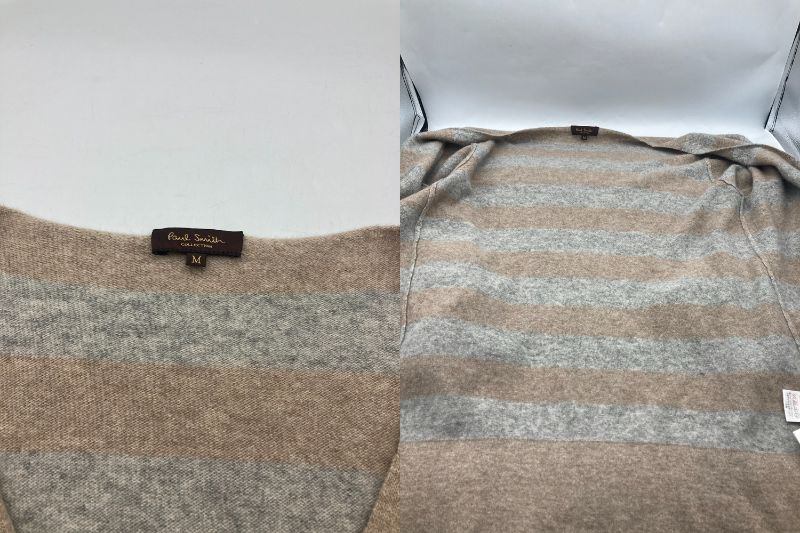 Paul Smith Collection ポールスミスコレクション カシミヤ混 カーディガン ボーダー サイズM 中古 D4