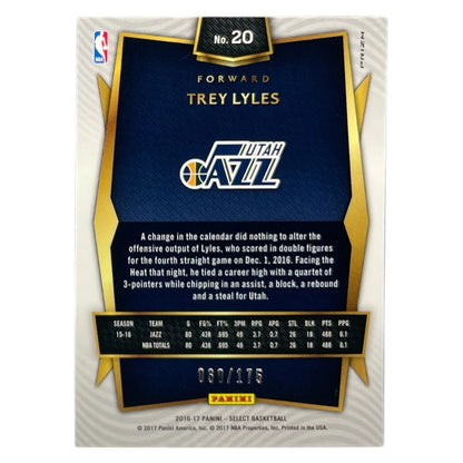 PANINI NBAカード SELECT PRIZM TREY LYLES JAZZ /175 #20 中古 IT2