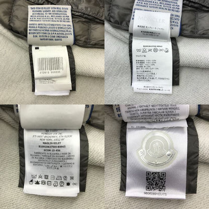 MONCLER モンクレール ダウンベスト レディース ナイロン/コットン スウェット フード グレー Mサイズ B10918437500 80945 中古 T1