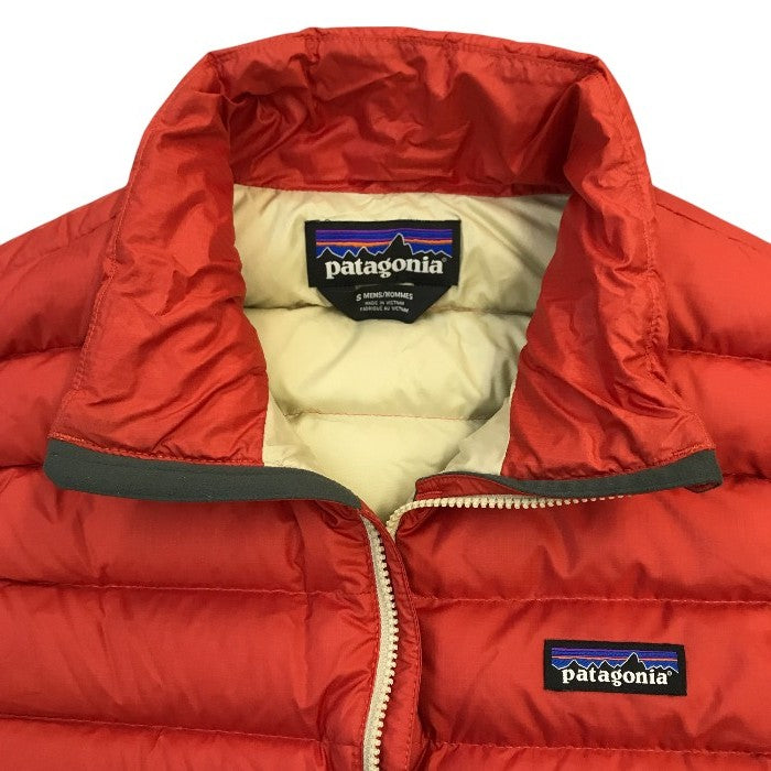 patagonia パタゴニア ダウンセーターベスト メンズ 無地 シンプル ドローコード オレンジ/レッド系 Sサイズ 84622 中古 T1