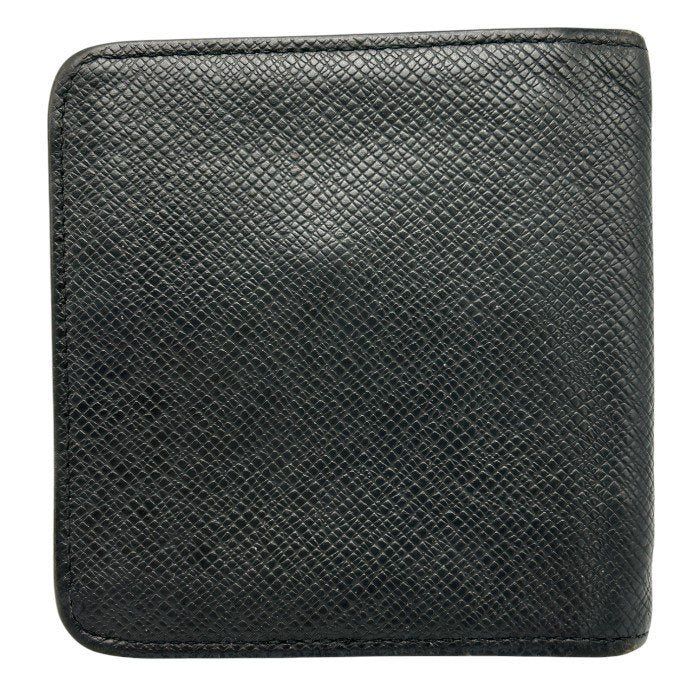 LOUIS VUITTON ルイ・ヴィトン タイガ ポルトビエ モネジップ 二つ折り 財布 M30672 レザー コンパクト ファスナー ブランド 中古 W４