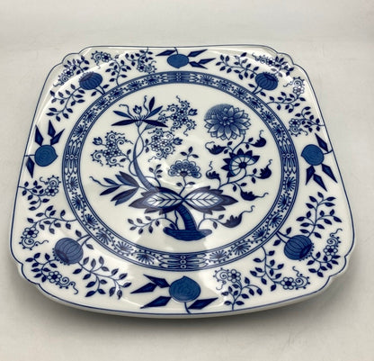 HUTSCHENREUTHER フッチェンロイター ブルーオニオン スクエアプレート 29cm 中古 D4