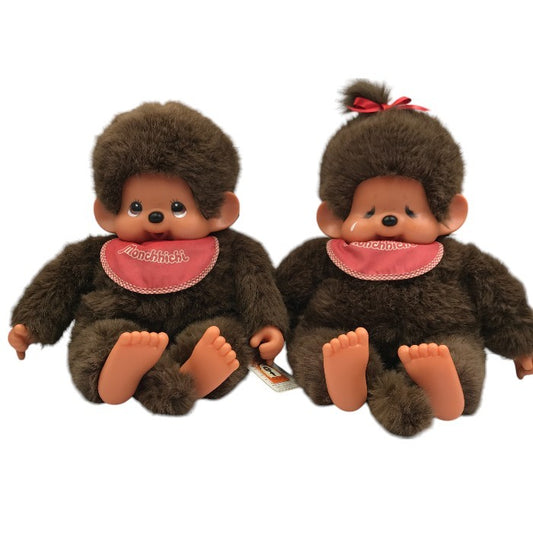 ふた子のモンチッチ ぬいぐるみ セキグチ 女の子 男の子 レトロ かわいい ホビー おもちゃ 中古 Ｗ1
