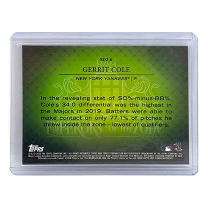 TOPPS MLBカード STADIUM CLUB GERRIT COLE NEW YORK YANKEES /25 #EOZ-8 中古 IT1