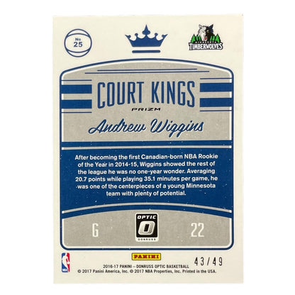 PANINI NBAカード DONRUSS OPTIC PRIZM ANDREW WIGGINS MINNESOTA TIMBERWOLVES /49 #25 中古 IT2