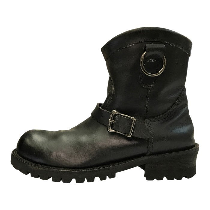 JACK ROSE × SLOW WEAR LION エンジニアブーツ メンズ レザー 別注 ショート ブラック Mサイズ OB-8967JS 中古 T1