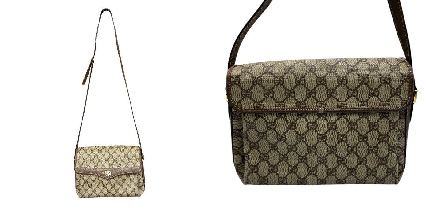 GUCCI グッチ ショルダーバッグ オールド GG柄 ブラウン 001 115 6165 鞄 レディース ブランド お出かけ 中古 W４