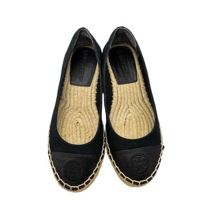 TORY BURCH トリーバーチ パンプス レディース エスパドリーユ ウェッジソール ブラック 5サイズ (約22cm) 靴 シューズ 夏 かわいい ブランド 中古 W４