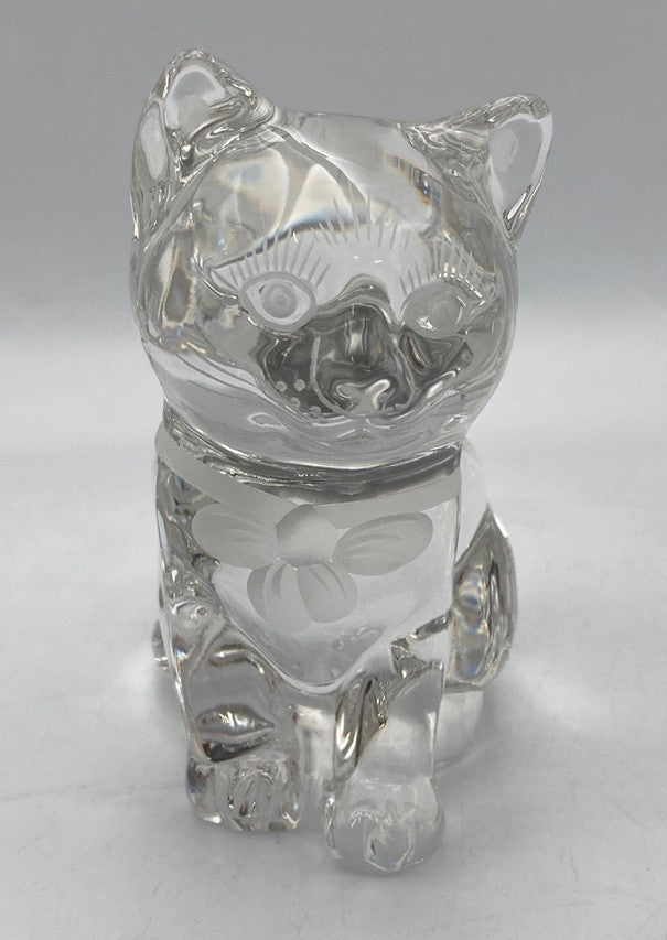 Meissen マイセンクリスタル キャット 置物 中古 D4