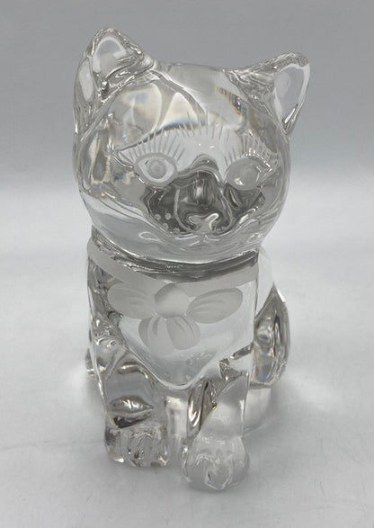 Meissen マイセンクリスタル キャット 置物 中古 D4