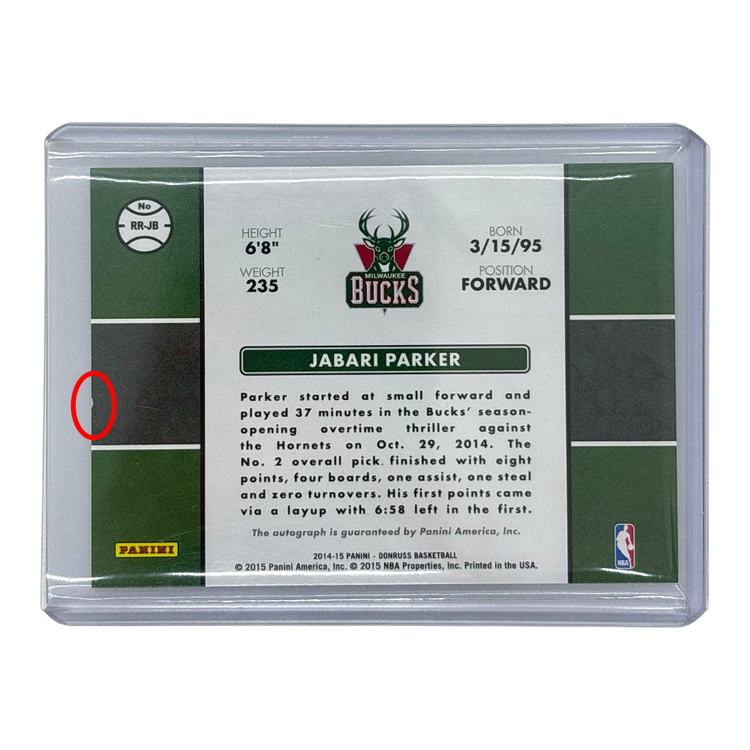 PANINI NBAカード DONRUSS JABARI PARKER BUCKS #RR-JB 中古 IT1