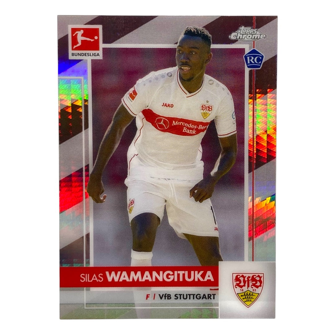 TOPPS サッカーカード CHROME SILAS WAMANGITUKA STUTTGART 176/199 #93 中古 IT2