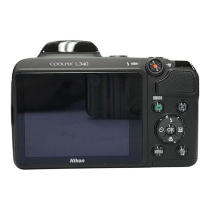 Nikon ニコン COOLPIX コンパクトデジタルカメラ 本体 ブラック 光学28倍ズーム 乾電池使用 L340 中古 T1