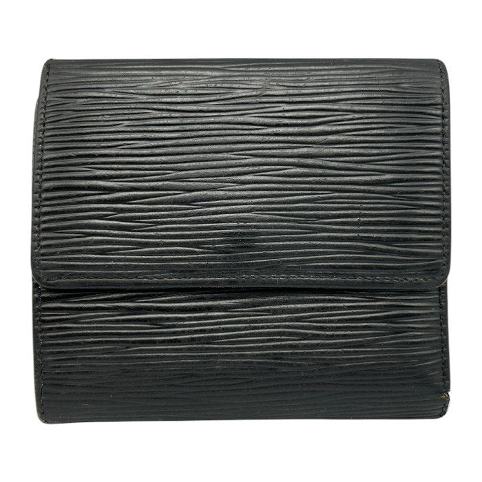 ルイ ヴィトン LOUIS VUITTON エピ ポルト モネ ビエ カルト クレディ 2つ折 ダブルホック 財布 ブラック M63482 コンパクト 小銭入れ 札入れ カード入れ ブランド 中古 W４