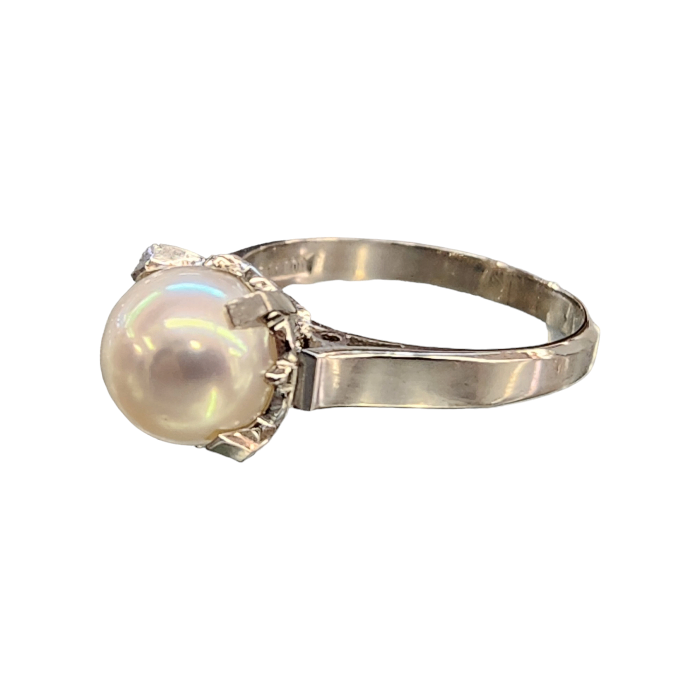 Pt900 パール 8.2mm リング レディース プラチナ 13号 中古 T1