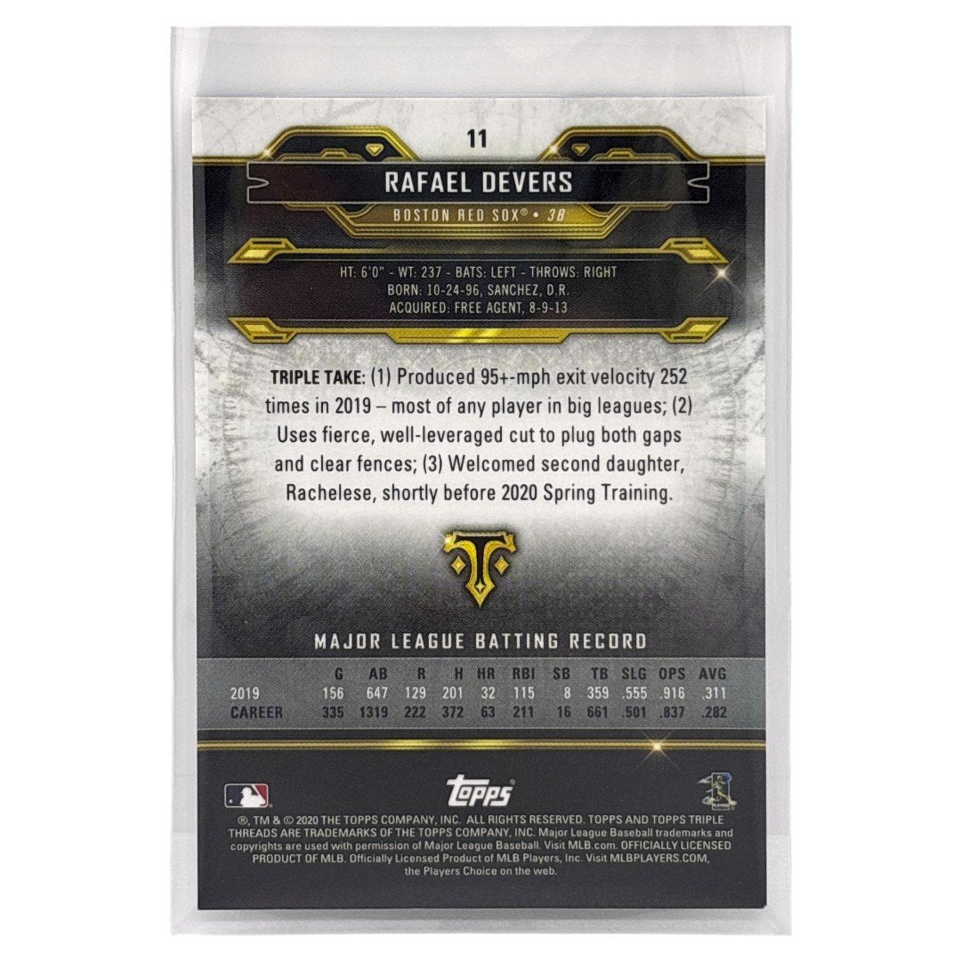TOPPS MLBカード TRIPLE THREADS RAFAEL DEVERS BOSTON RED SOX /299 #11 中古 IT1