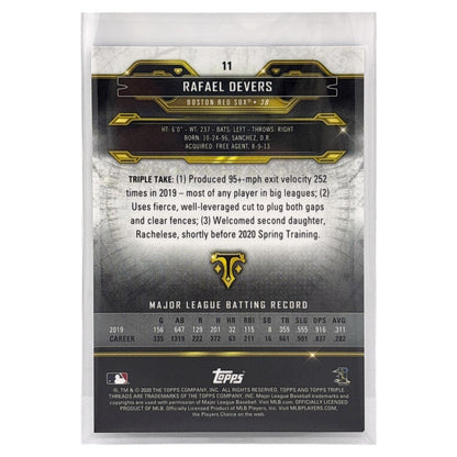 TOPPS MLBカード TRIPLE THREADS RAFAEL DEVERS BOSTON RED SOX /299 #11 中古 IT1