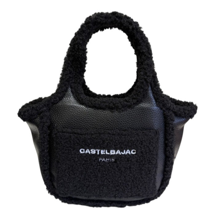 CASTELBAJAC カステルバジャック ボアトートバッグ レディース ブラック 鞄 ハンドバッグ 秋 冬 中古 W1