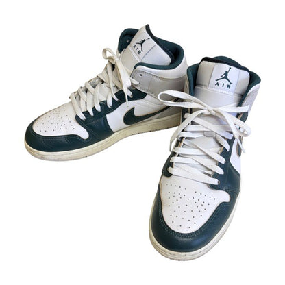NIKE AIR JORDAN 1 MID SE white/oxdized green-sail fq7720-103 オキシダイズドグリーン 28cm ナイキ スニーカー 靴 シューズ メンズ 中古 W1