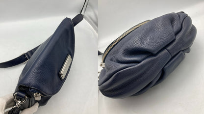 MARC BY MARC JACOBS マークバイマークジェイコブス レザー ショルダーバッグ ネイビー 中古 D4