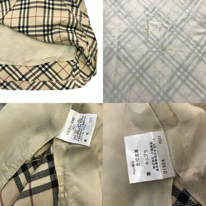 BURBERRY バーバリー ロングスカート レディース ウール ノバチェック ロンドン ベルト ベージュ 40サイズ FX005-045 中古 T1
