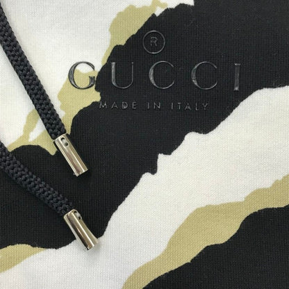 GUCCI グッチ パーカー レディース 春 コットン ゼブラ柄 スウェット ストレッチ フルジップ マルチカラー Sサイズ 355483 X3A71 中古 T1