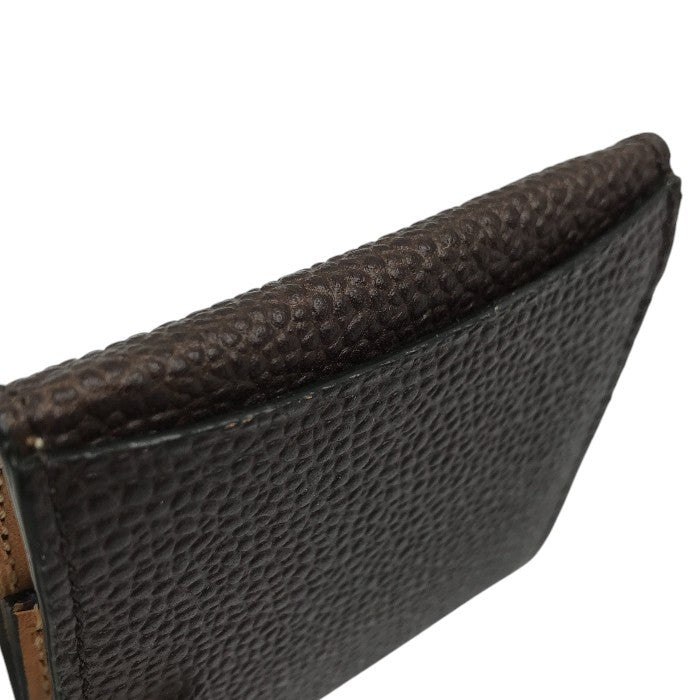 Paul Smith ポールスミス コインケース メンズ シボレザー 牛革 ボックス型 小銭入れ ブラウン PSP350 中古 T1