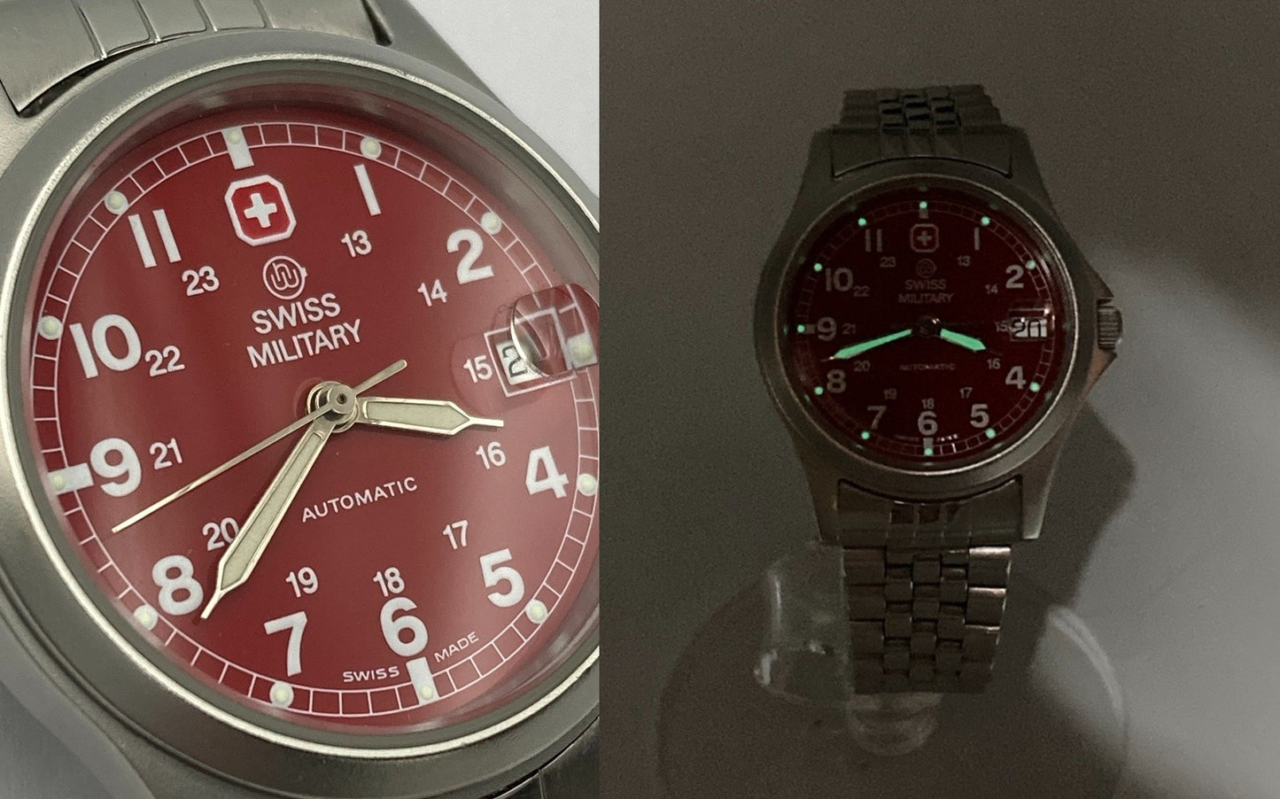 SWISS MILITARY スイスミリタリー 25石 裏スケルトン オートマティック 腕時計 5584 中古 D4