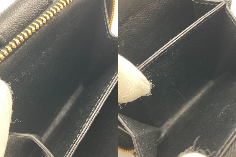 Yves Saint Laurent イヴサンローラン ラウンドファスナー コンパクト財布 中古 D4