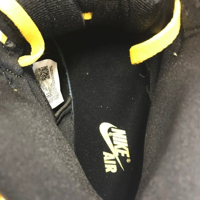 NIKE AIR JORDAN 1 RETRO HIGH OG スニーカー メンズ ハイカット エアジョーダン イエロー/ブラック 28.5cm 555088-701 中古 T1