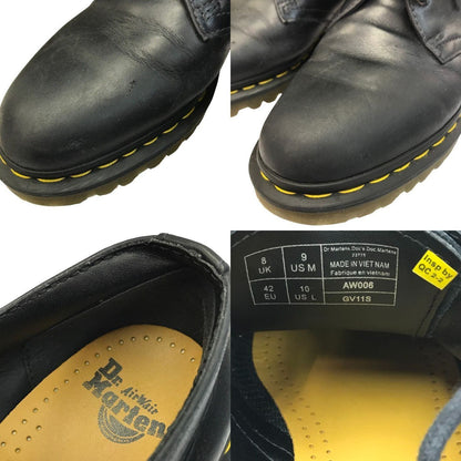 Dr.Martens ドクターマーチン 3ホール シューズ メンズ レザー ローカット イエローステッチ ブラック UK8 23775 中古 T1