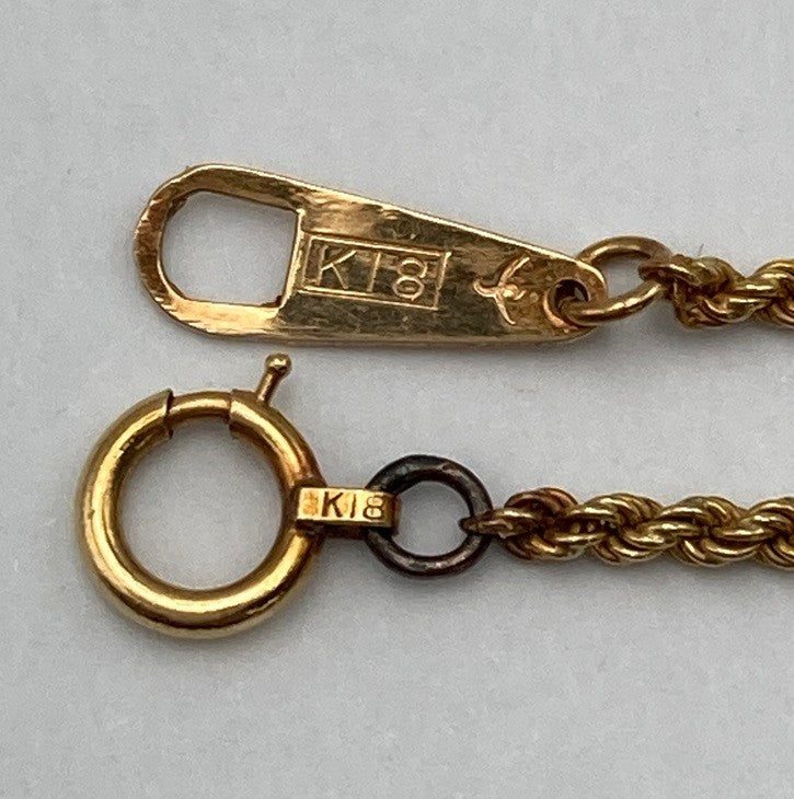 K18/750刻印 Dutch Clog ダッチクロッグ シューズ ネックレス 中古 D4