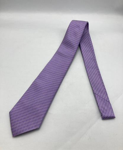EMPORIO ARMANI エンポリオアルマーニ シルク100％ ネクタイ 縦波 パープル 中古 D4