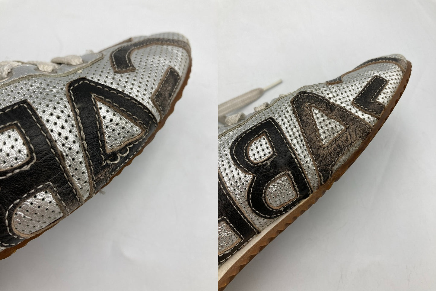 DOLCE＆GABBANA ドルチェ＆ガッバーナ メッシュレザー スニーカー サイズ38 中古 D4