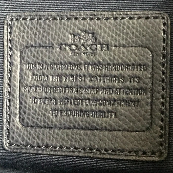 COACH コーチ ラグジュアリー クロスグレーン レザー プリーテッド レザー ハンドバッグ F34680 レディース ネイビー ブランド レディース 鞄 ショルダー 2WAY 中古 WK1