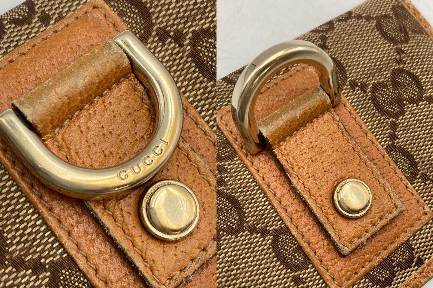 GUCCI グッチ GGキャンバス 名刺入れ カードケース 141417 中古 D4