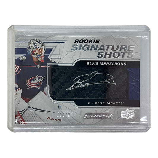 UPPER DECK NHLカード ENGRAINED ELVIS MERZLIKINS BLUE JACKETS 214/249 #RSS-EM 中古 IT1