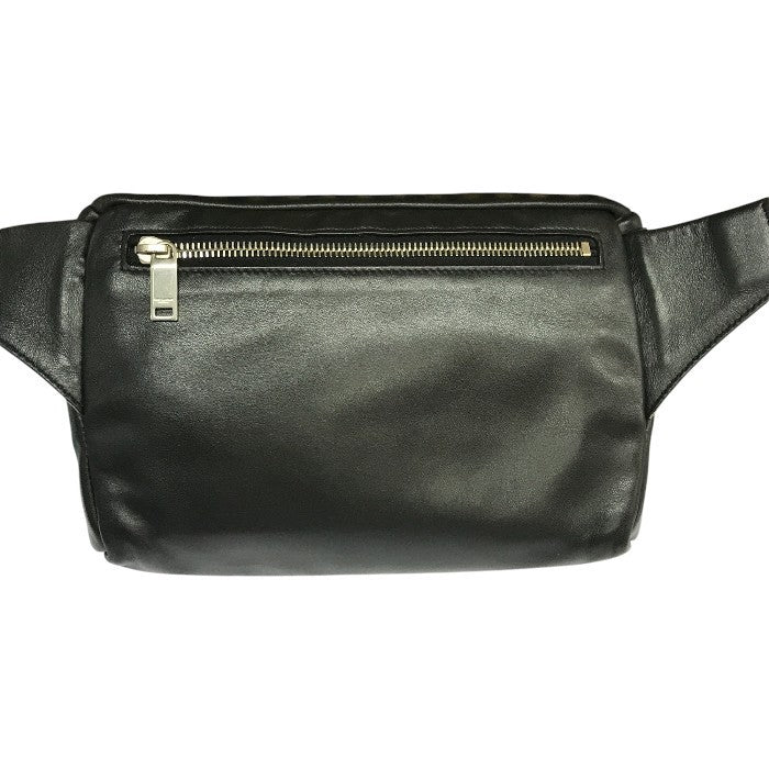 SAINT LAURENT サンローラン クロスボディバッグ メンズ レザー キーリング付き シンプル 無地 ブラック 中古 T1