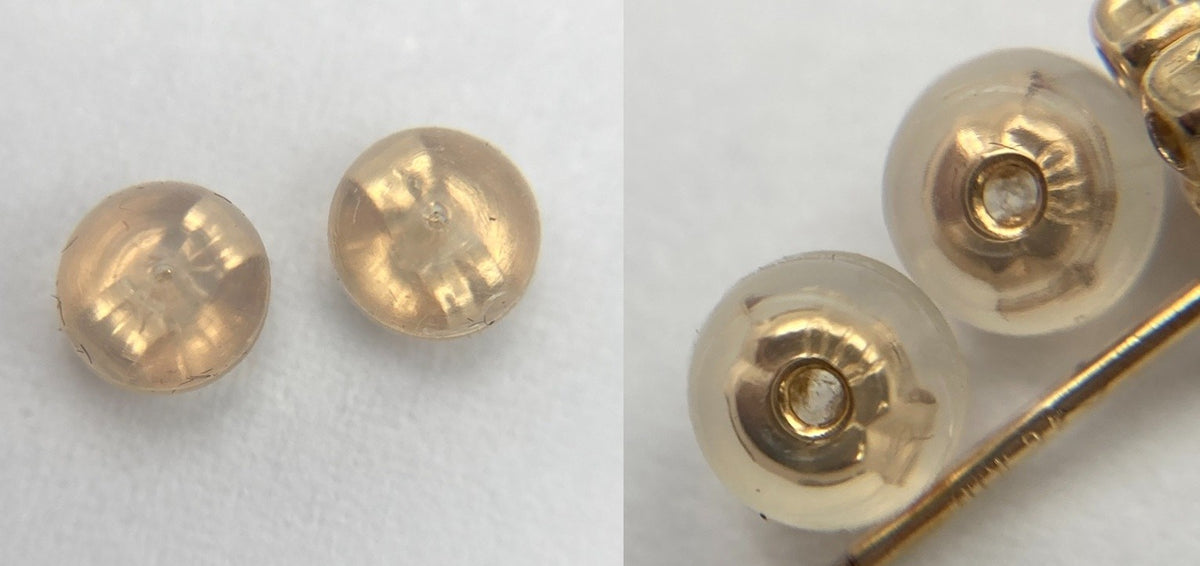 4℃ ヨンドシー K10YG 淡水パール キュービックジルコニア  ピアス 中古 D4
