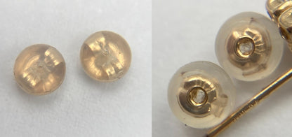 4℃ ヨンドシー K10YG 淡水パール キュービックジルコニア  ピアス 中古 D4