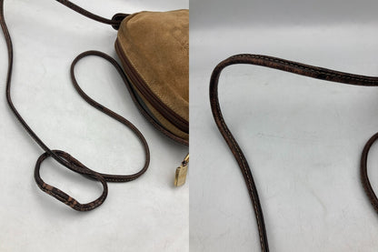 LOEWE ロエベ アナグラム ショルダーバッグ スウェード 中古 D4