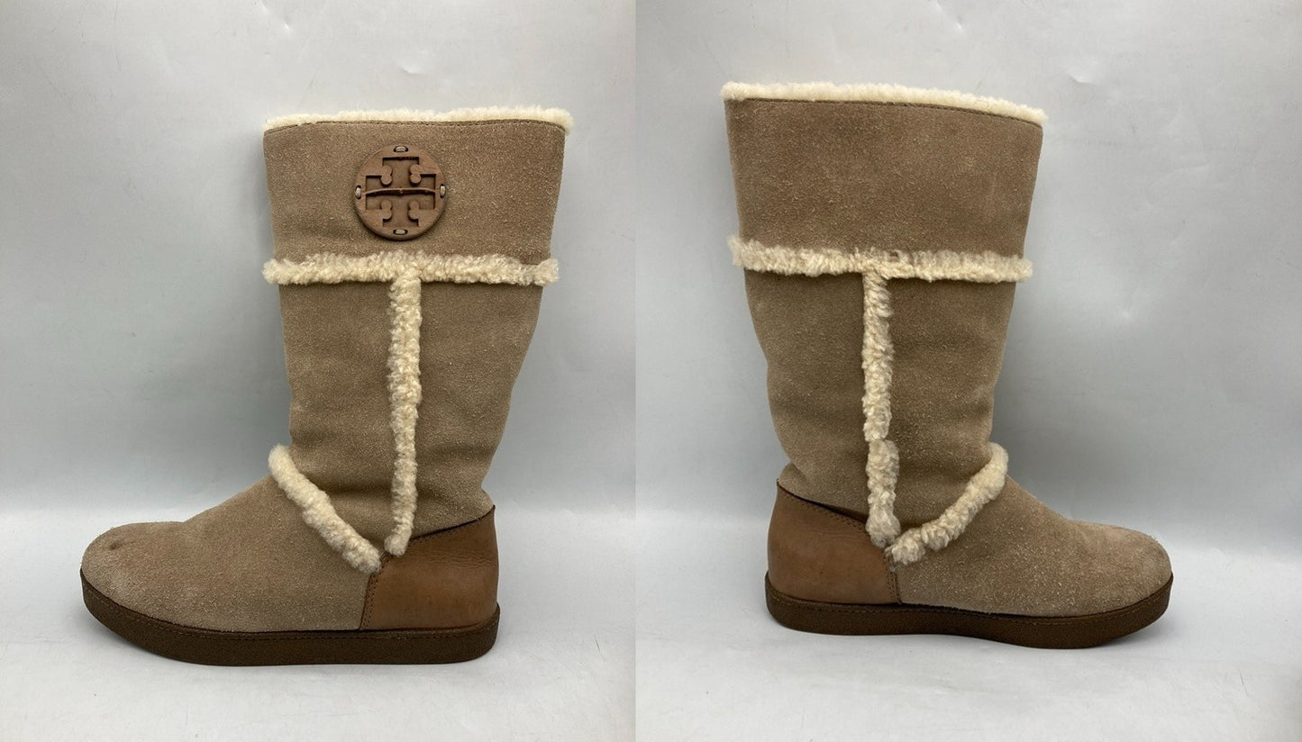 TORY BURCH トリ―バーチ サイドロゴ スウェード ムートンブーツ サイズ約22.5cm 中古 D4