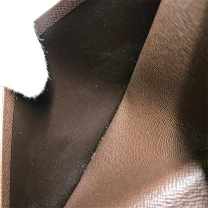 LOUIS VUITTON ルイヴィトン ダミエ ポルトバルールカルトクレディ 長財布 メンズ 小銭入れなし 長札入れ ブラウン N61823 中古 T1