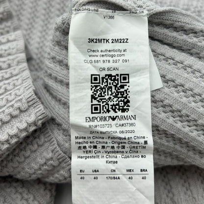 Emporio Armani エンポリオアルマーニ カットソー 40(S) 3K2MTK2M22Z トップス レディース グレー 半袖 中古 W４