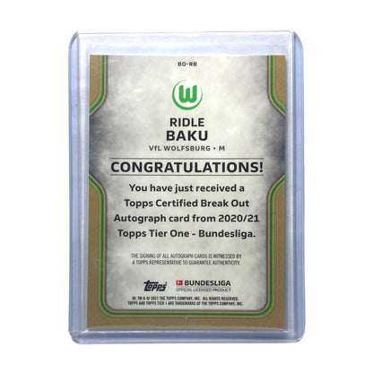 TOPPS サッカーカード TIER 1 RIDLE BAKU WOLFSBURG /125 #BO-RB 中古 IT2